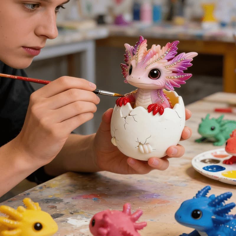 3D three-dimensional dragon egg silicone mold Cartoon dinosaur shape glue mold Gypsum scented candle
