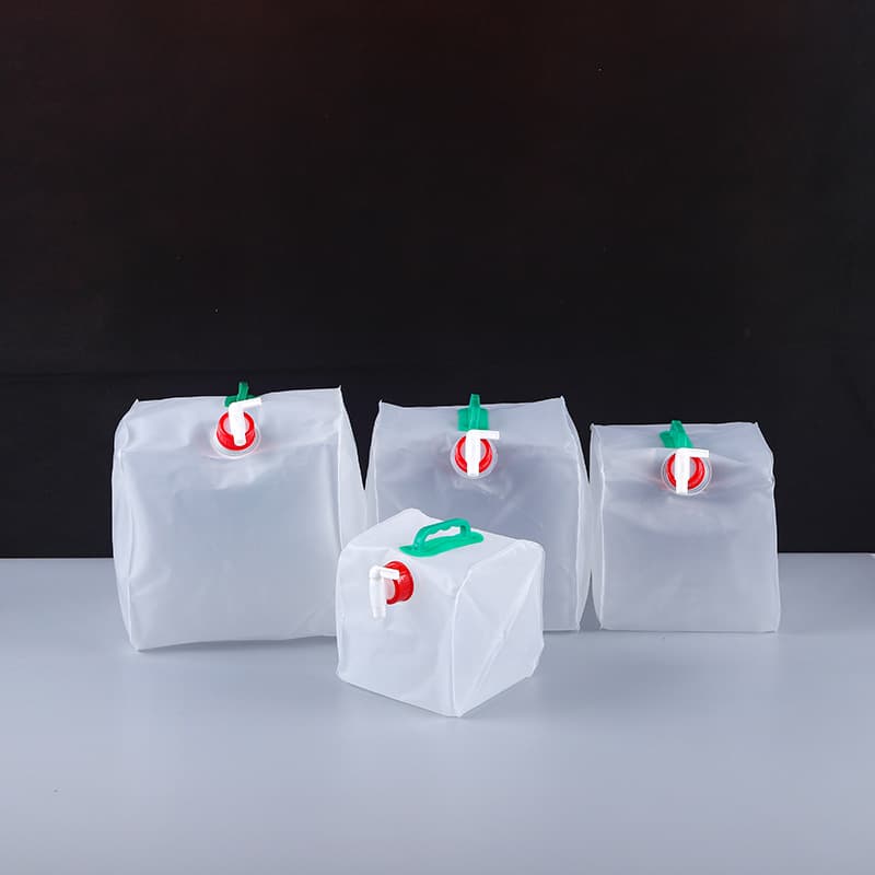 Outdoor Camping 20L Foldable PVC Water Bucket, Transparent Plastic Water Bag Large Capacity Water Storage Essential