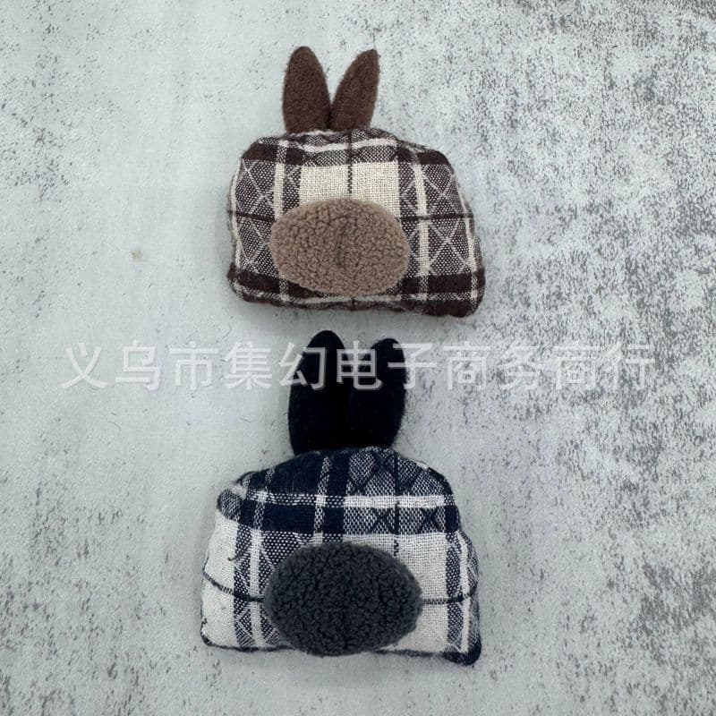 Korean-style cute fabric animal hair accessories, multi-style plush cartoon headwear, wholesale girly clothing and bag accessories