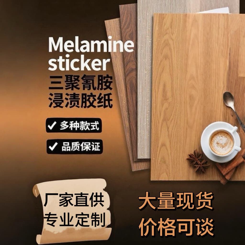 Melamine Impregnated Paper Wear-Resistant Eco-Friendly Wood Grain Paper Villa Decorative Surface Paper