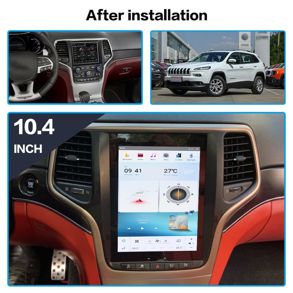 For Jeep Cherokee Grand Cherokee Modified Android Central Control Large Screen Navigation Vertical Screen All-in-One Car Machine