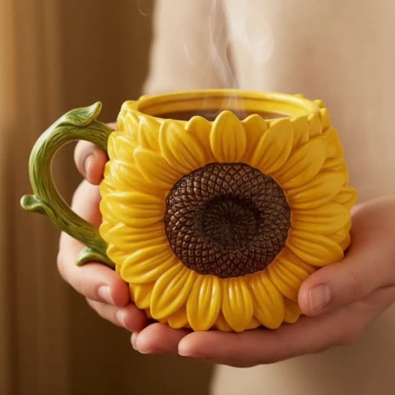 Amazon Elegant Trendy Flower Mug Decorative Ornament Gift