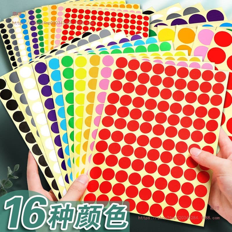 Round Color Sticker Labels Self-Adhesive Color-Coded Dot Stickers Red Dot Forehead Labels First Order Discount