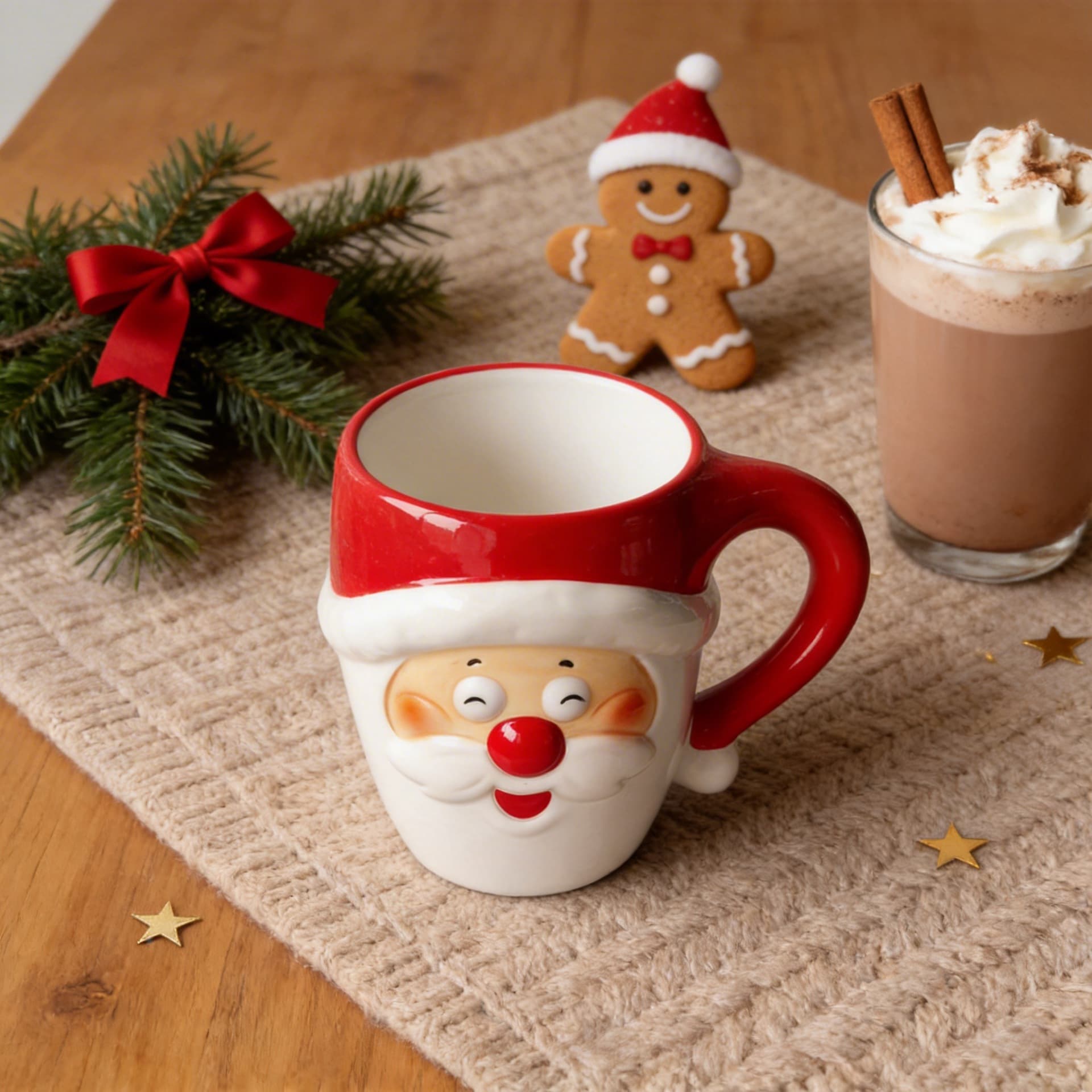 Custom Christmas Theme Santa Claus Ceramic Mug Coffee Cup ceramic Christmas mug