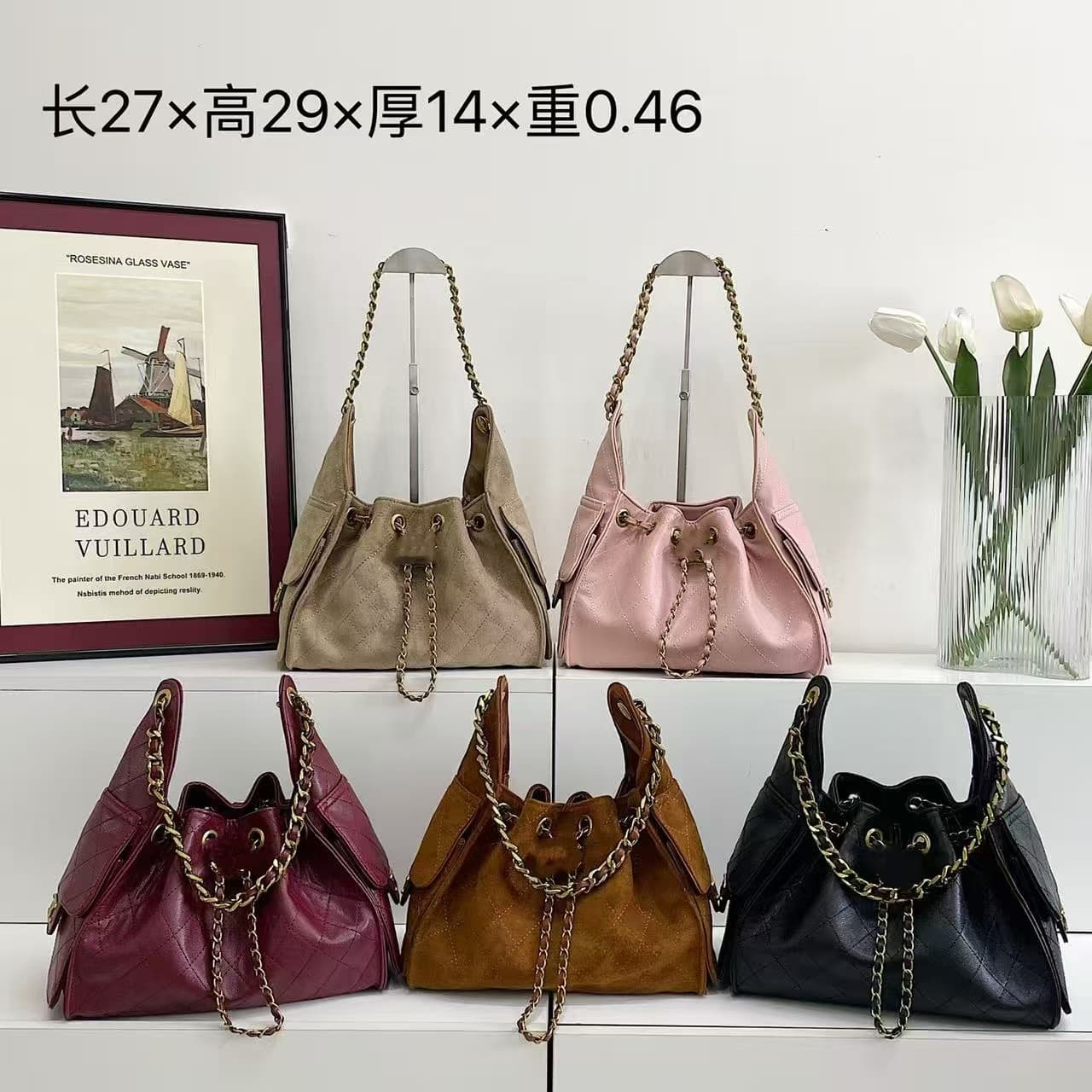 Retro Quilted Underarm Bag 2025 Autumn/Winter New Fashion Versatile Water Bucket Shoulder Bag Tote Dumpling Bag