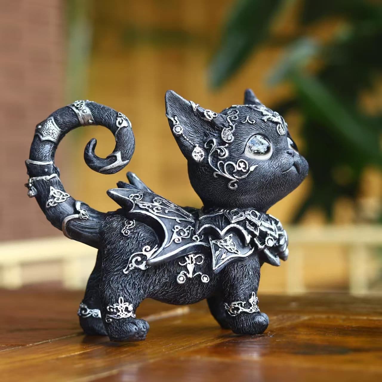 New cross-border product Mysterious black cat statue home decoration