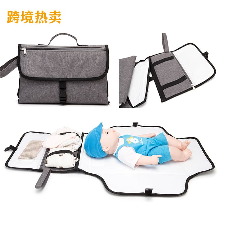 Cross-Border Hot Selling Portable Baby Changing Pad Waterproof and Leak-Proof In Stock Factory Foldable Diaper Changing Mat Anti-Leak