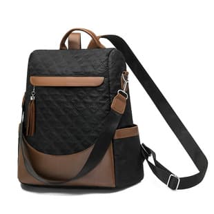 Anti-Theft Backpack for Women, New Fashionable Large-Capacity Travel Bag, Waterproof Diamond Nylon Fabric Casual Backpack