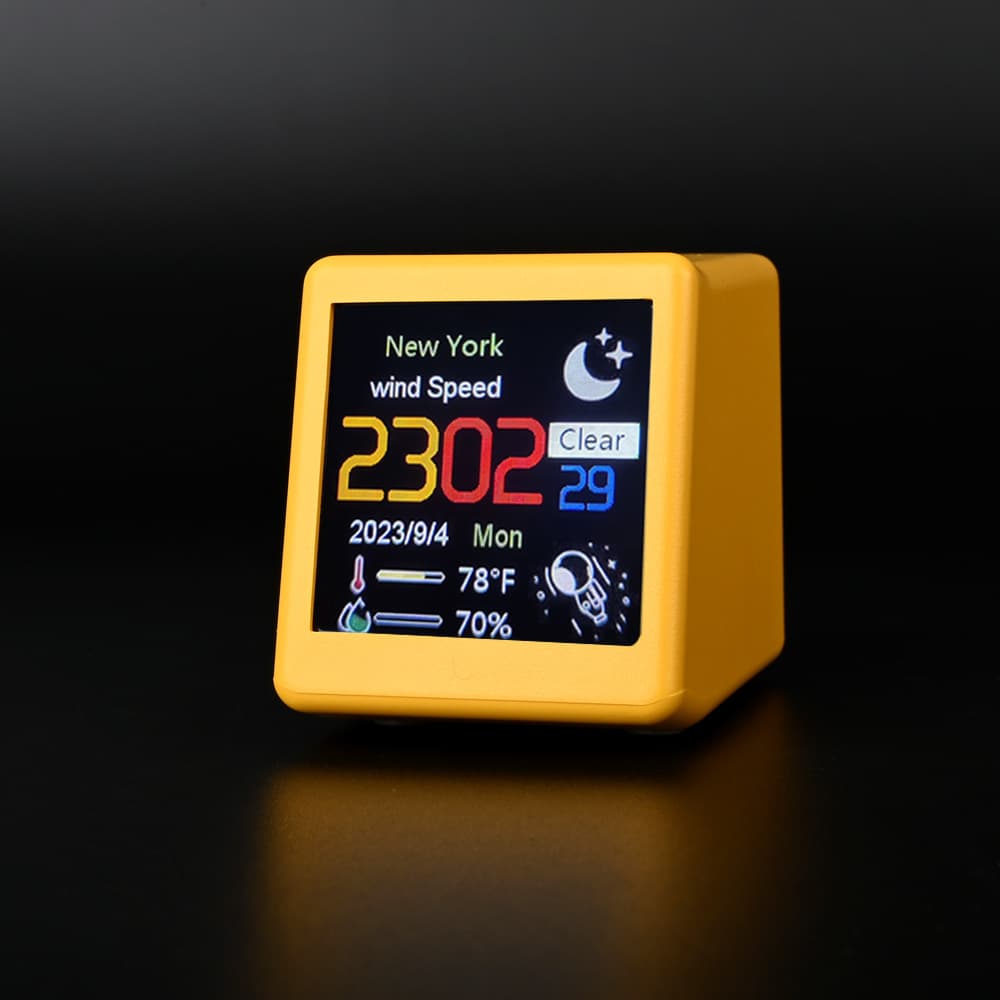 Cross-border dedicated smart desktop electronic clock WIFI weather station weather mini TV digital ornament