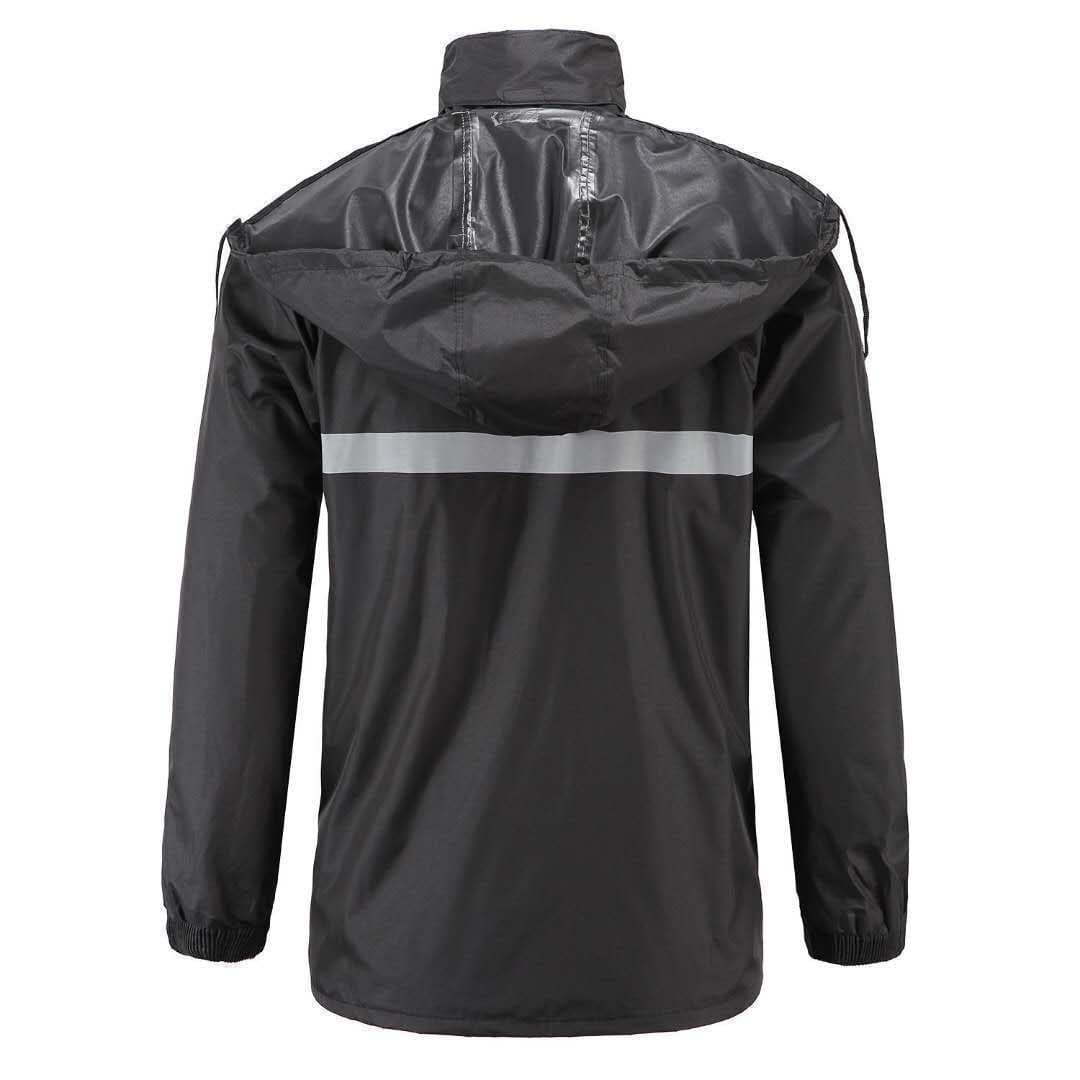 Electric Vehicle Motorcycle Cycling Adult Split Raincoat and Rain Pants Split Suit Double Brim Removable and Customizable