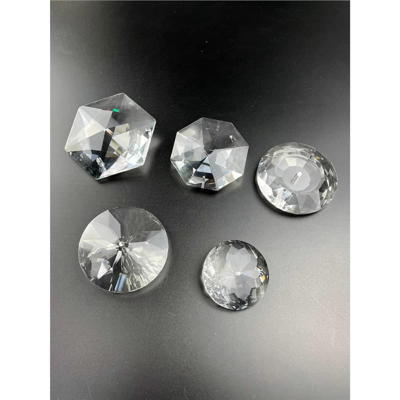 Crystal Light Fixture Accessories Hexagonal Pieces, Octagonal Pieces, Bauhinia Flower Round New Style Crystal Light Transparent DIY Decorations
