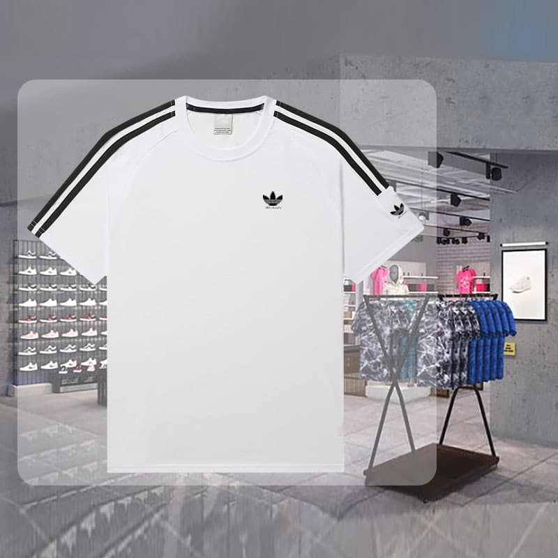Summer 2025 New Loose-Fit Round Neck Cotton T-Shirt For Men And Women Breathable Stripe Pattern Casual Style Sportswear