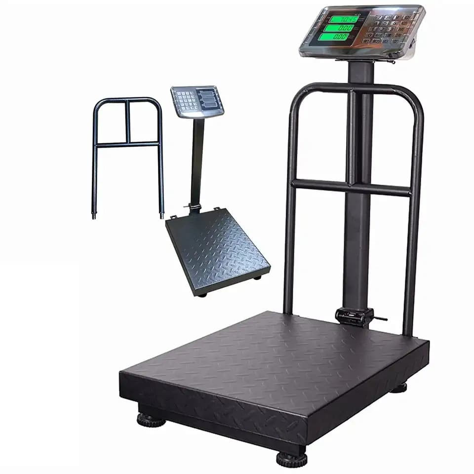 Electronic Scale 100kg Platform Scale 300kg/500kg with Guardrail Electronic Platform Scale Pound Accurate