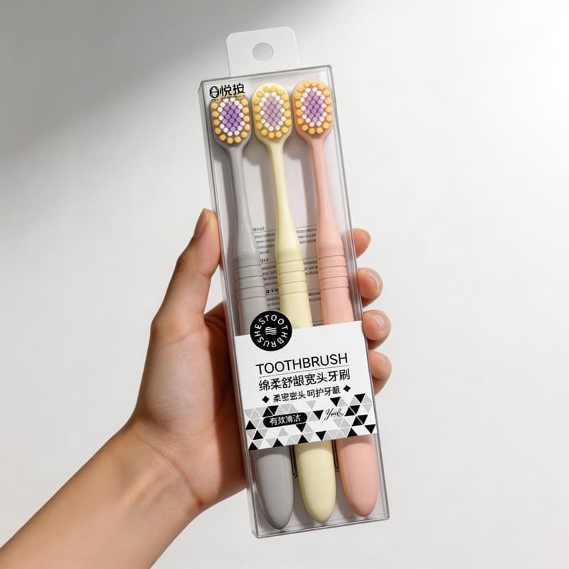 Mike Adult Toothbrush Soft Bristles Household Wholesale Broad Head Department Store Storage Couple Cleaning Three Pack Manufacturer Wholesale