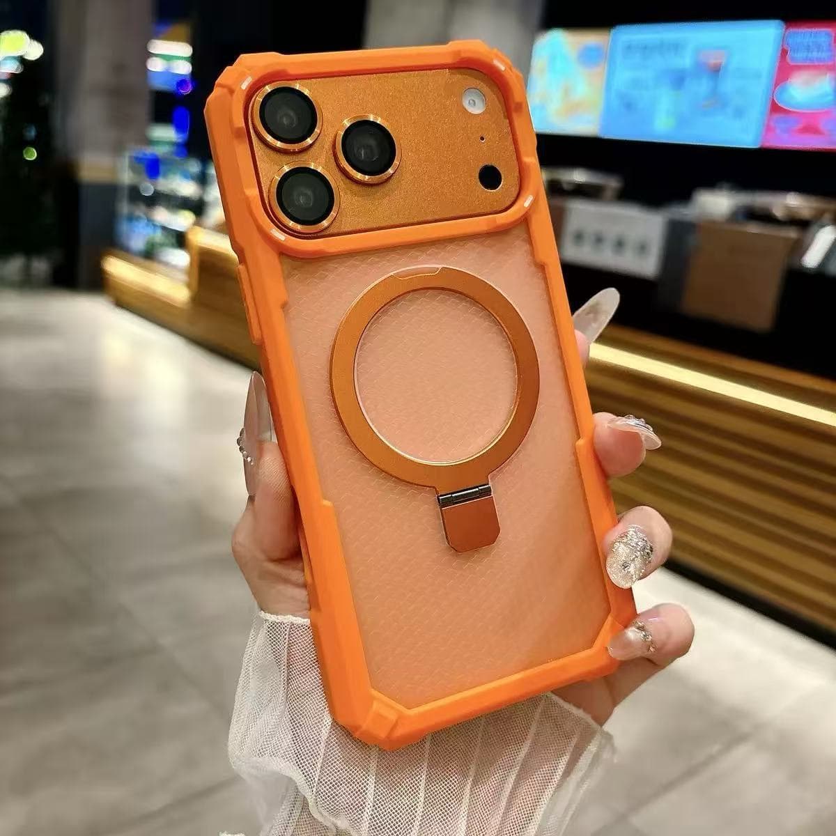 Cross-border Compatible iPhone 17 Magnetic Mount Phone Case, Apple 16 Four-Corner Drop Protection with Lens Film Protective Cover 15