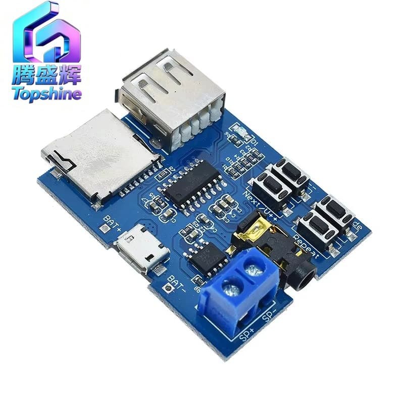 mp3 lossless decoding board with built-in power amplifier mp3 module mp3 decoder TF card U disk decoding player