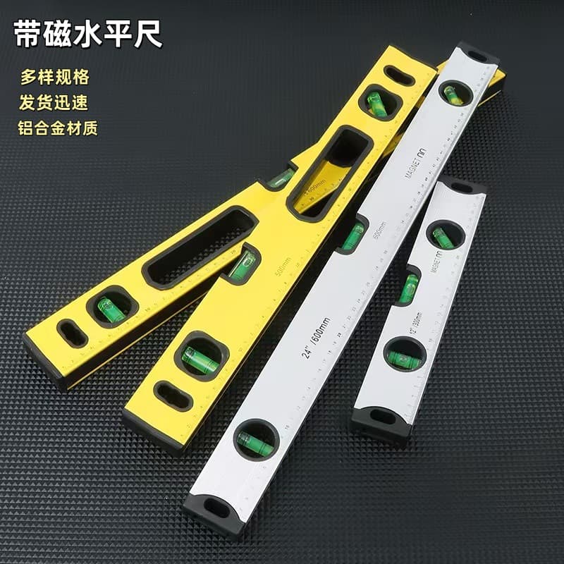 Aluminum Alloy High Precision Level, Level Gauge, Decoration Balance Ruler, Straight Edge, Various Specifications with Magnetic Level