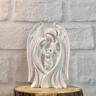 X1731 Holy Family Figurine Decorative Cement Plaster Mold DIY Silicone Mold