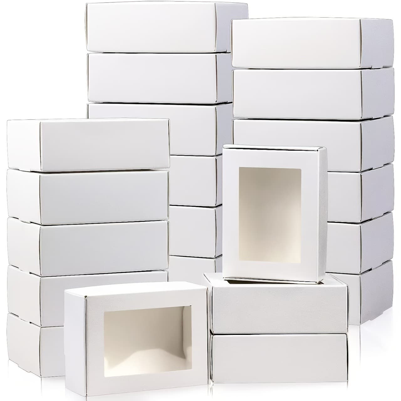 Cross-border Airplane Box Jewelry Box Handmade Soap Paper Box Kraft Paper Black Card White Card Candy Window Box In Stock