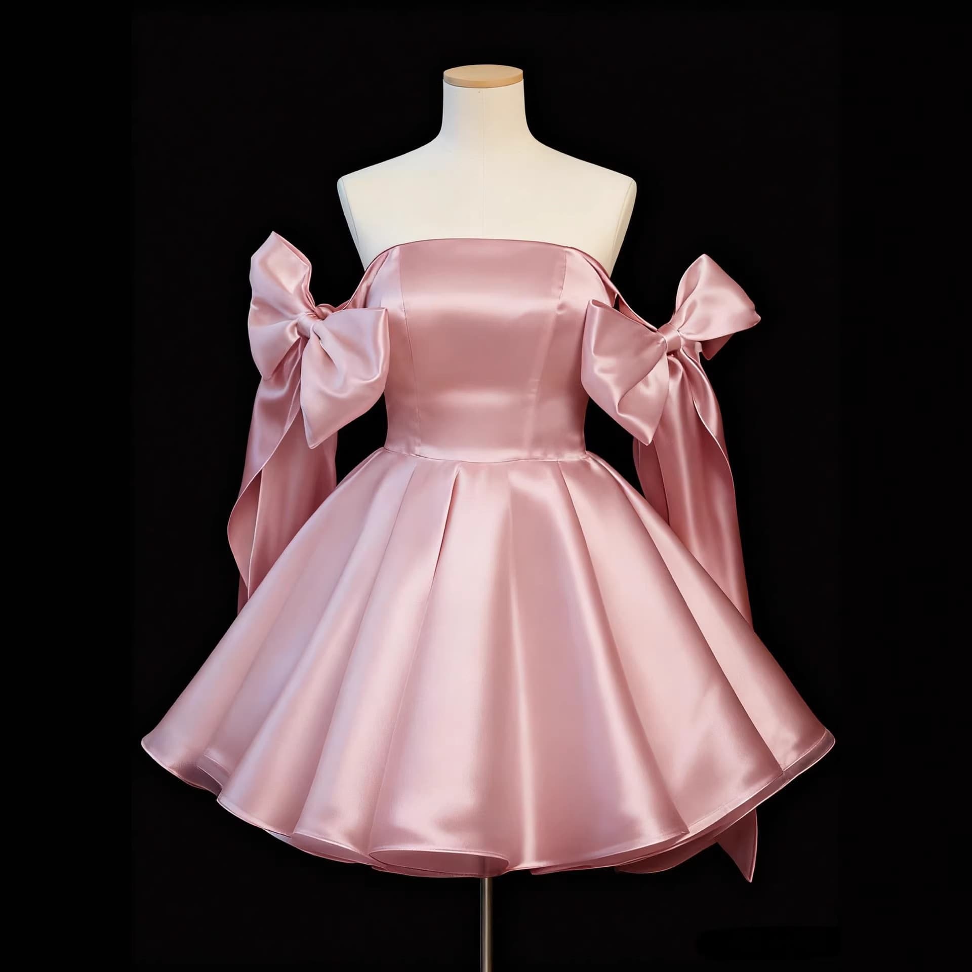One-Shoulder Evening Dress European American Birthday Petite Dress Satin Simple Elegant Dress Petite Bridesmaid Dress