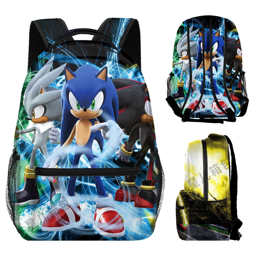 Cross-border Sonic SONIC Primary and Secondary School Student Backpack Children's Backpack Anime Cartoon Backpack
