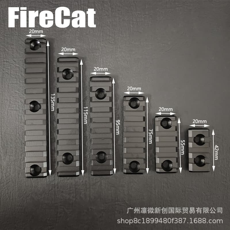 MI Jingji SLR Toy Accessory Metal MLOK Rail 20mm Picatinny Rail Mount for Flashlight and Laser Fixture Base
