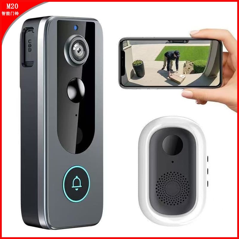 Wireless Visual Smart Doorbell WiFi Smart Home Alarm Doorbell Remote Electronic Doorbell Camera M20