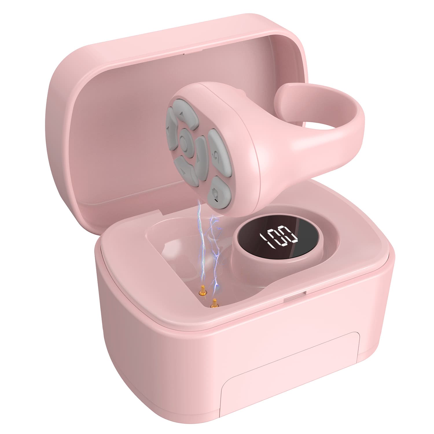 Cross-border TikTok Short Video Phone Bluetooth Remote Control YouTube Douyin Ring Selfie Shutter with Charging Case