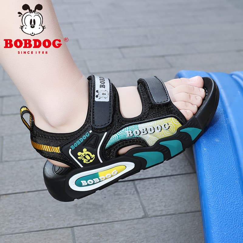 Babudou Boys' Sandals 2026 Summer New Style Medium and Large Children's Sandals Non-Slip Soft Sole Open-Toe Beach Shoes Trendy