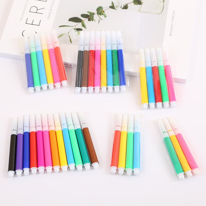 Factory 101 Children's Watercolor Pens, Color Pens, 8/6/5/4-Color Pack Small Water-Based Washable Gift Pens