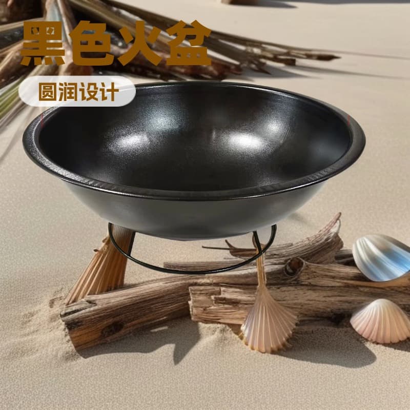 Vintage African-style Charcoal Brazier for Indoor Heating, Cast Iron Winter Warming Stove