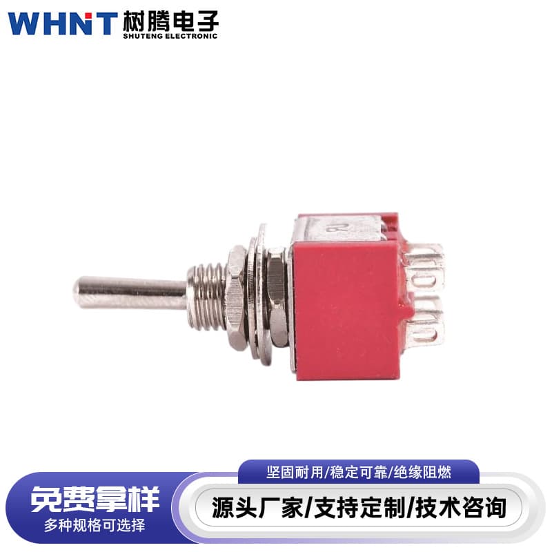 Small toggle switch MTS-102 three-legged 2-speed rocker 6MM bakelite silver-point rocker toggle button dustproof