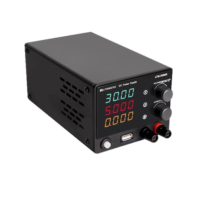 Tongmen eTM-305MS Adjustable DC Regulated Power Supply Mini 30V 5A for Phone and Computer Repair Power Aging