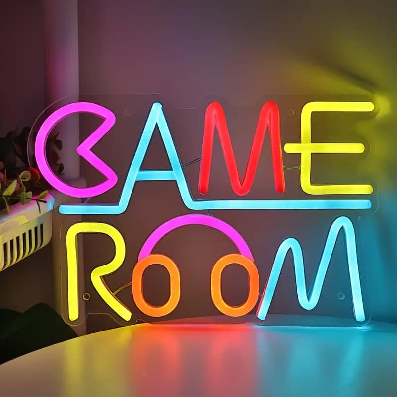 Cross-border Neon Light Game Console Controller Gaming Room Decor Arcade Shape LED Creative Atmosphere Decorative Light