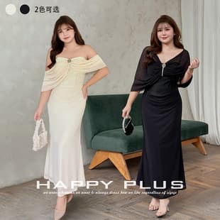 Factory Runqi Plus Size Strapless One-Shoulder Mermaid Dress 9525 French Plus Size Women's Dress
