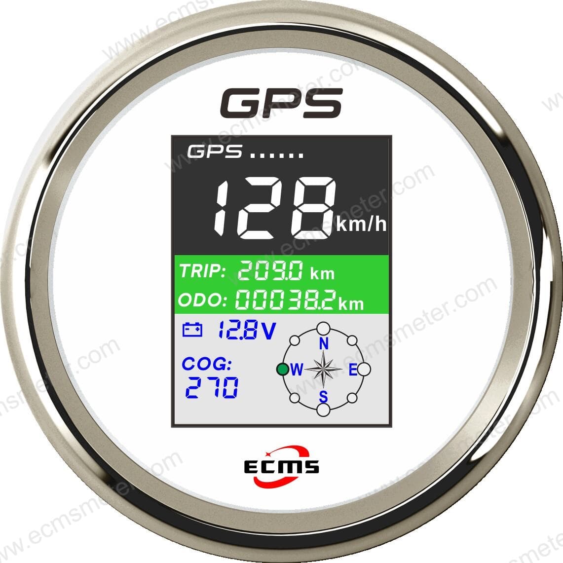 ECP Multi-functional GPS Speedometer with Compass and Direction Display, MPH & Km/h & Knots Unit Switching