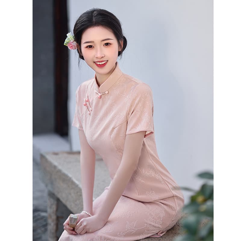 Pink Cheongsam New High-End Engagement New Chinese Style Daily Wear 2025 Improved Version