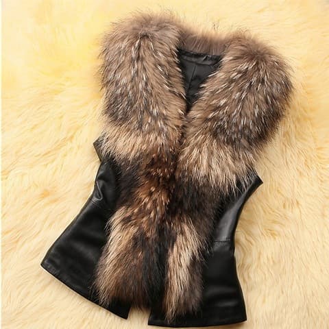 Fall/Winter Faux Fur Vest 2026 Short Cardigan Women Korean Slim Fit Faux Fur Vest Faux Raccoon Fur Vest