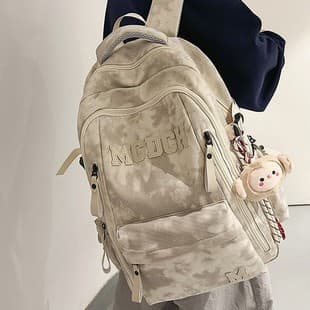 New Large-Capacity Minimalist Urban Backpack, Unisex for Middle and High School Students, Solid Color Casual School Bag