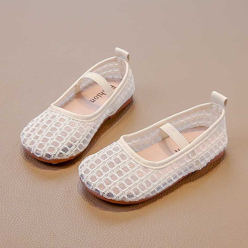 Girls' Leather Shoes 2026 Spring Summer New Hollow Sequin Princess Shoes Dance Shoes Children's Performance Flat Shoes