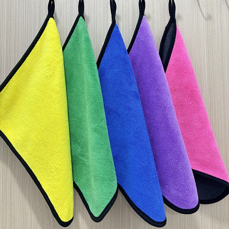 Car Wash Towel Coral Fleece Double-Sided Two-Color Thickened Absorbent Car Cleaning Cloth High-Density Car Wash Towel