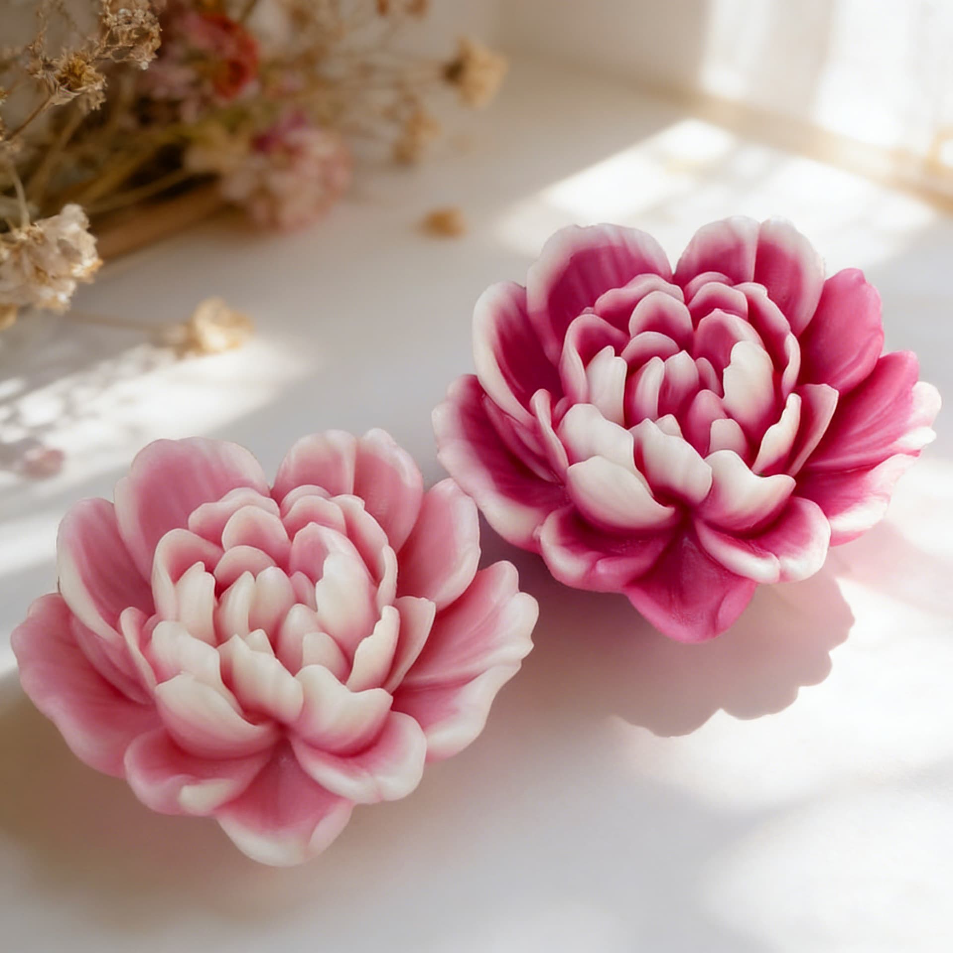 Exquisite Heart-Shaped Flower Aromatherapy Handmade Soap Silicone Candle Mold DIY Diffuser Stone Plaster Resin Flower Mold