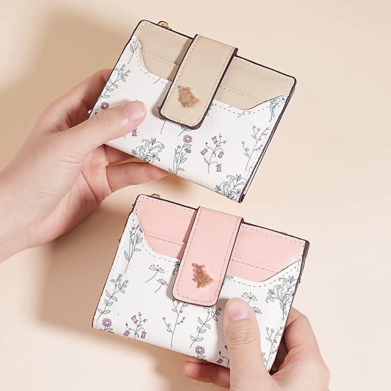 Ins-Style Niche Original Design Women's Short Wallet, Fresh and High-End Feel, Card Holder, Popular among Students, Cross-Border Hit Product