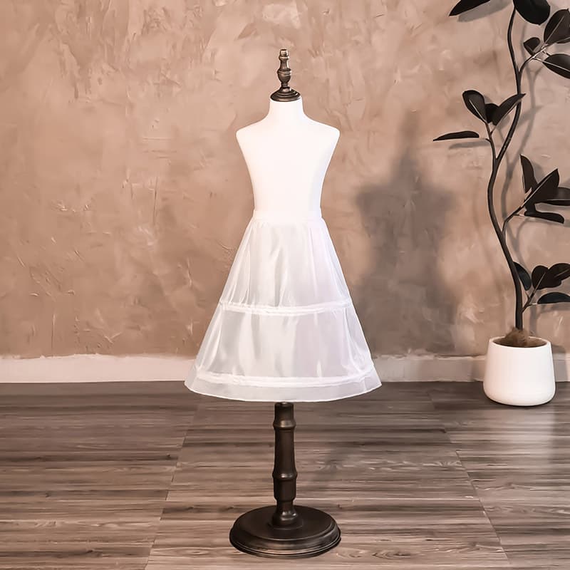 45cm Petticoat Children's Boned Short Elastic Waist Dress Princess Skirt A-line Underlayer Slip Cross-border