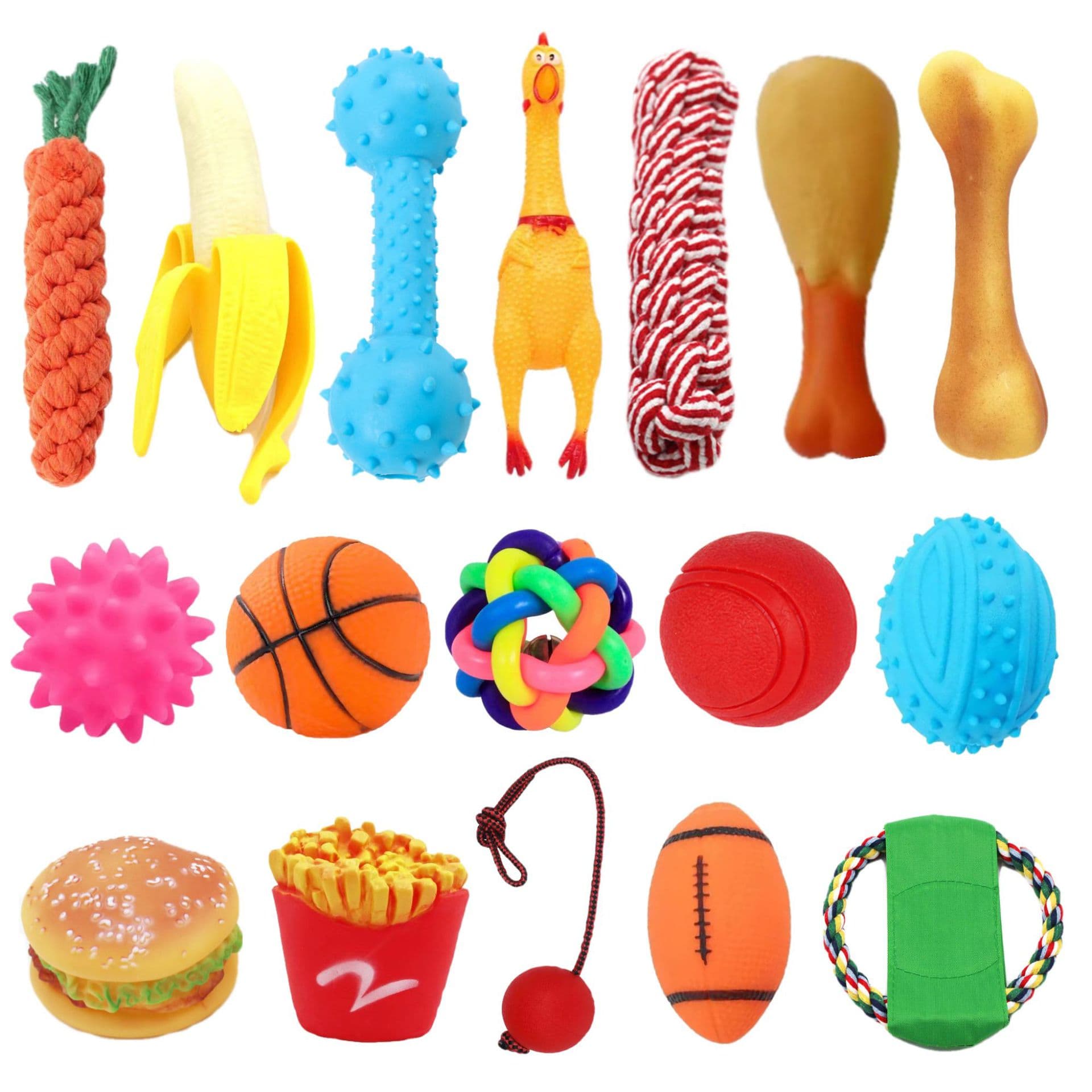 Pet Toy Squeaky Chew Simulation Dog Toy Small Medium Dog Teeth Cleaning Training Supplies Wholesale