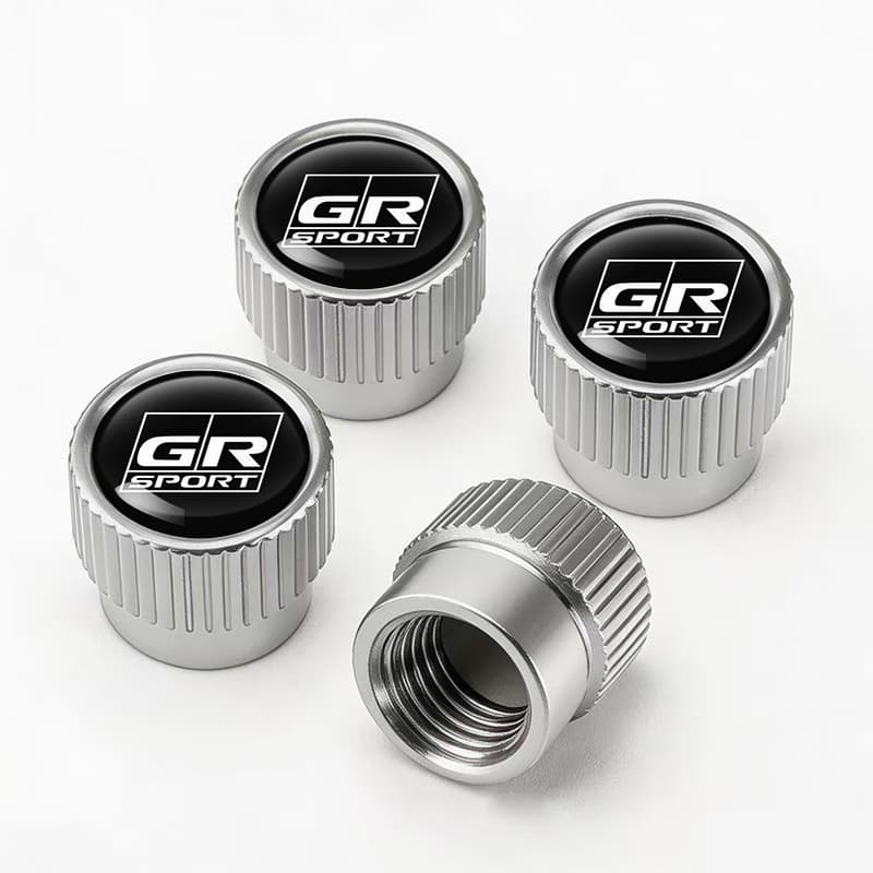 New cross-border car product GR SPORT sports version aluminum alloy valve cap multi-color optional tire valve cap