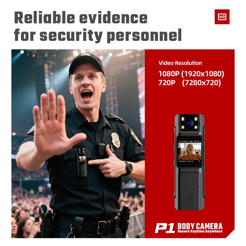 New 1080P HD Outdoor Portable Body Camera with Clip-on WiFi Body Camera Pocket Recorder