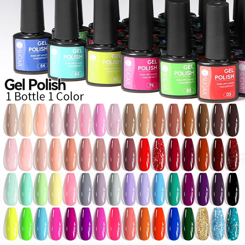 UR SIGAR Wholesale 107 Colors Gel Polish Set - Long-lasting Glitter & Sparkle Nail Gel Full Color Set for Wholesale