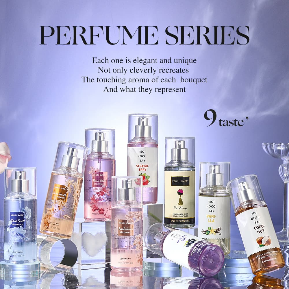 Cross-border English version of Southeast Asian women's perfume body spray 88ml long-lasting fragrance floral and fruity foreign trade products
