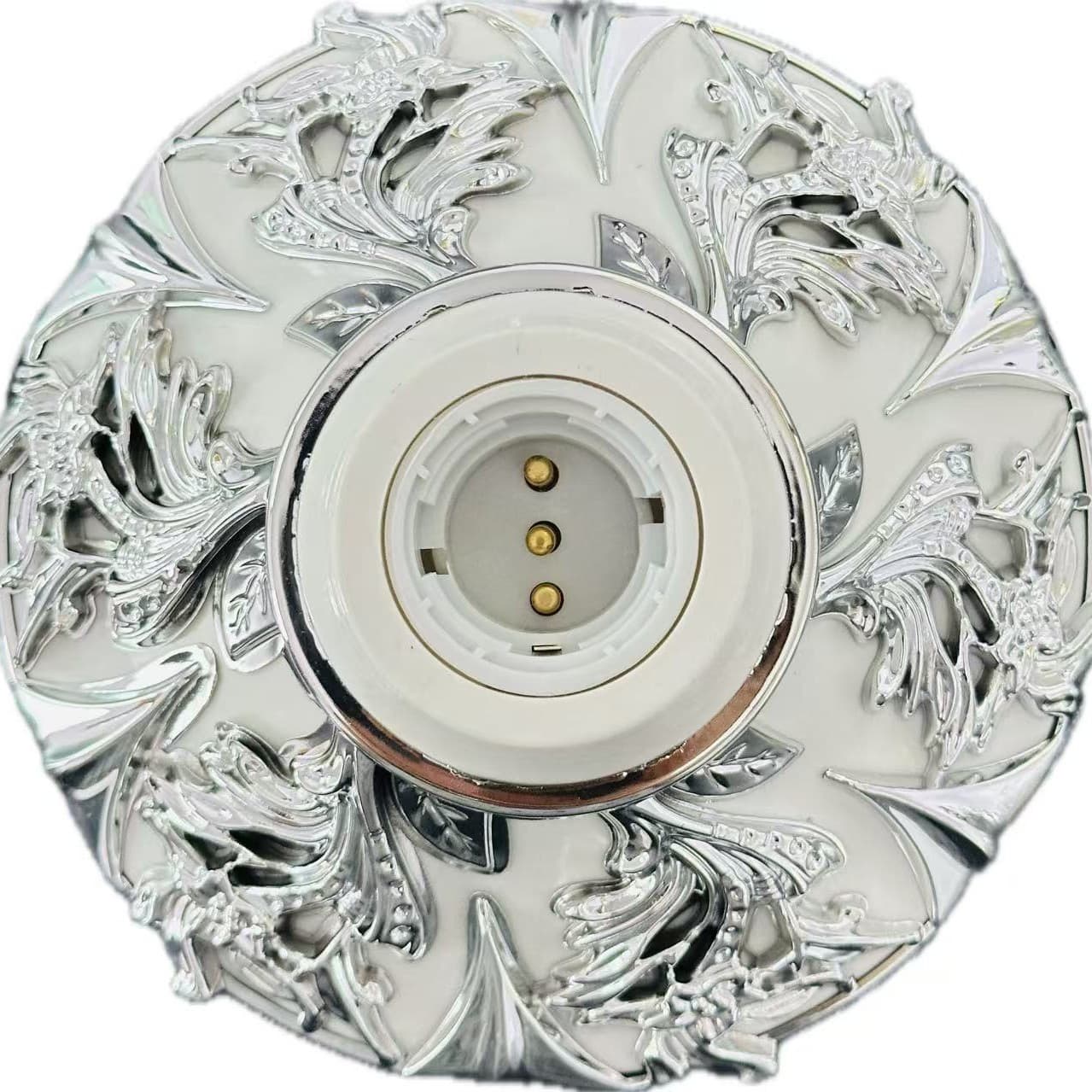 High-Power Round Large Plate A Series Screw Thread Surface-Mounted Lamp Holder E27, Energy-Saving Lamp Screw Dual-Use Ceiling